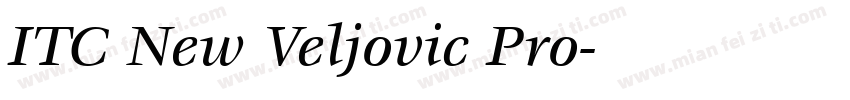 ITC New Veljovic Pro字体转换